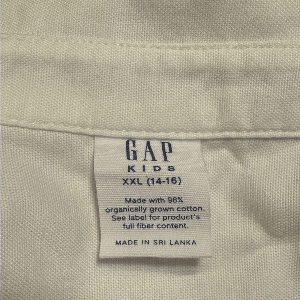 GAP Kids Cream Shirt XXL